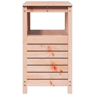 Oppottafel met schappen 82,5x45x81 cm massief douglashout 6