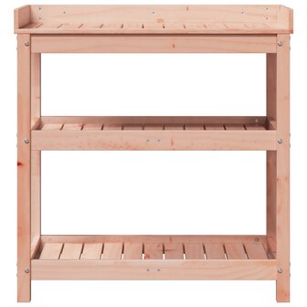 Oppottafel met schappen 82,5x45x86,5 cm massief douglashout 5