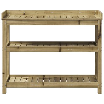 Oppottafel met schappen 108x45x86,5 cm ge&iuml;mpregneerd hout 5