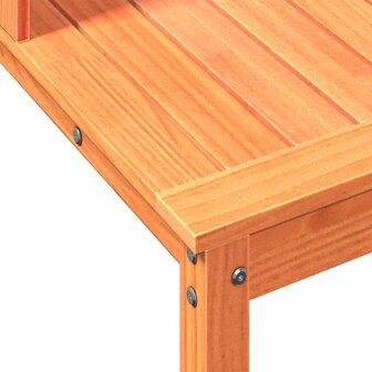 Oppottafel met schappen 108x50x109,5 cm grenenhout bruin 8