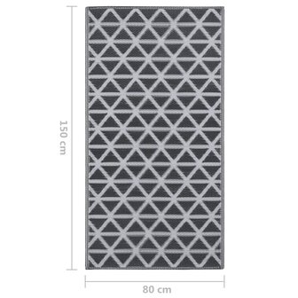 Buitenkleed ARAKIL 80x150 cm PP zwart 7