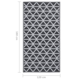 Buitenkleed ARAKIL 120x180 cm PP zwart 7