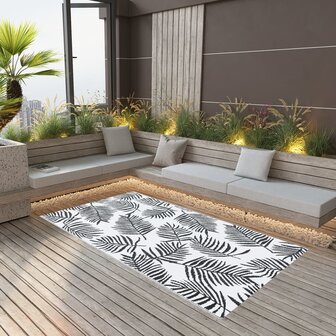 Buitenkleed ARAKIL 80x150 cm PP wit en zwart 1