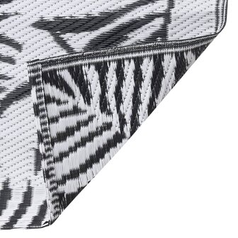 Buitenkleed ARAKIL 80x150 cm PP wit en zwart 6