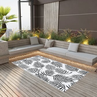 Buitenkleed ARAKIL 160x230 cm PP wit en zwart 1