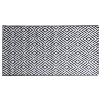 Buitenkleed ARAKIL 80x150 cm PP wit en zwart 3