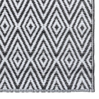 Buitenkleed ARAKIL 80x150 cm PP wit en zwart 5