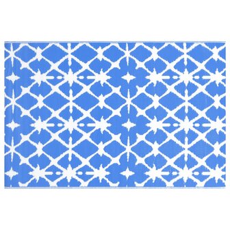Buitenkleed ARAKIL 120x180 cm PP blauw en wit 3