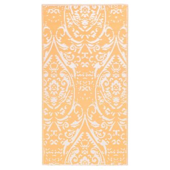 Buitenkleed ARAKIL 80x150 cm PP oranje en wit 2