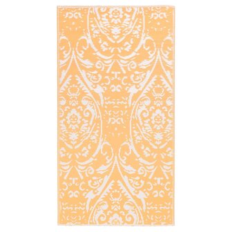 Buitenkleed ARAKIL 120x180 cm PP oranje en wit 2