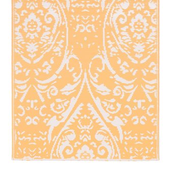 Buitenkleed ARAKIL 120x180 cm PP oranje en wit 4