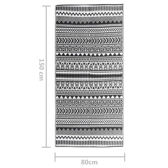 Buitenkleed ARAKIL 80x150 cm polypropeen zwart 7