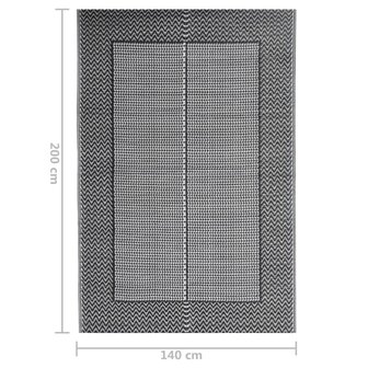 Buitenkleed ARAKIL 140x200 cm polypropeen zwart 7
