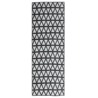 Buitenkleed ARAKIL 80x250 cm polypropeen zwart 2