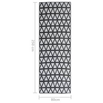 Buitenkleed ARAKIL 80x250 cm polypropeen zwart 6