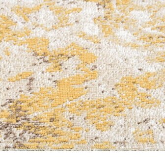 Buitenkleed platgeweven 80x150 cm geel  4