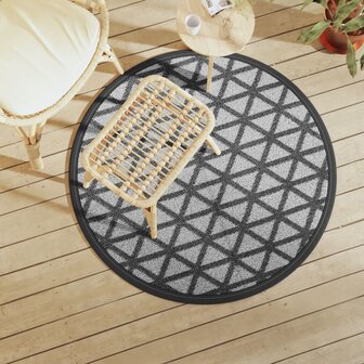 Buitenkleed ARAKIL &Oslash;120 cm polypropeen zwart 1