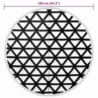 Buitenkleed ARAKIL &Oslash;120 cm polypropeen zwart 6
