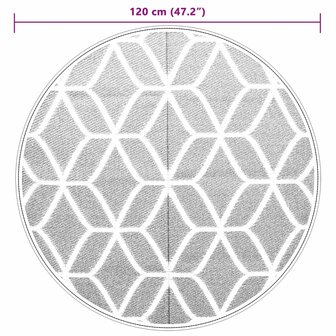 Buitenkleed ARAKIL &Oslash;120 cm polypropeen grijs 6