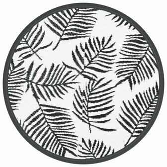 Buitenkleed ARAKIL &Oslash; 120 cm polypropeen wit en zwart 2