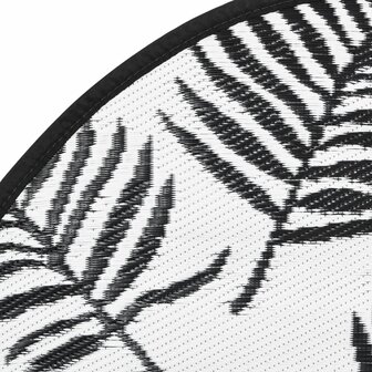 Buitenkleed ARAKIL &Oslash; 120 cm polypropeen wit en zwart 4