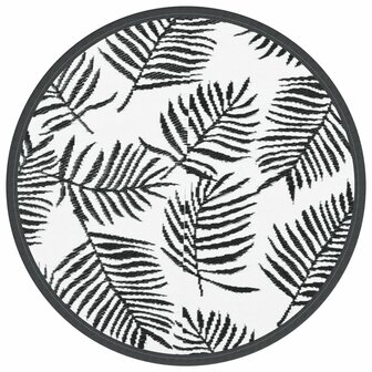 Buitenkleed ARAKIL &Oslash;160 cm polypropeen wit en zwart 2