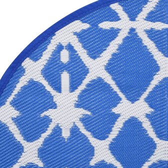 Buitenkleed ARAKIL &Oslash;160 cm polypropeen blauw en wit 4