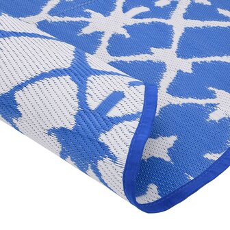 Buitenkleed ARAKIL &Oslash;160 cm polypropeen blauw en wit 5