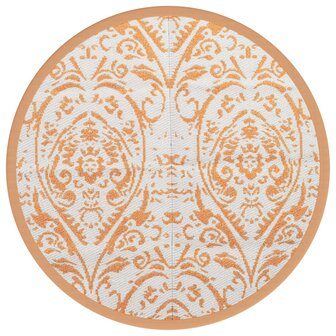 Buitenkleed ARAKIL &Oslash;120 cm polypropeen oranje en wit 2