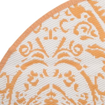 Buitenkleed ARAKIL &Oslash;120 cm polypropeen oranje en wit 4