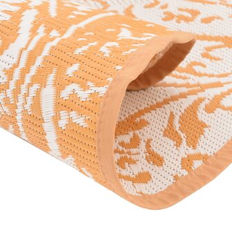 Buitenkleed ARAKIL &Oslash;120 cm polypropeen oranje en wit 5