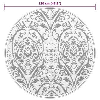 Buitenkleed ARAKIL &Oslash;120 cm polypropeen oranje en wit 6
