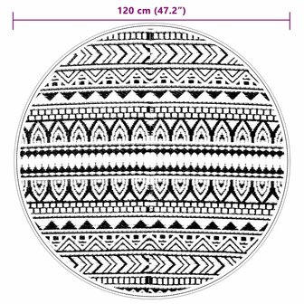Buitenkleed ARAKIL &Oslash;120 cm polypropeen zwart 6