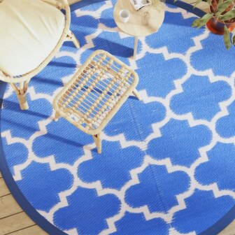 Buitentapijt ARAKIL &Oslash; 200 cm polypropeen blauw 1