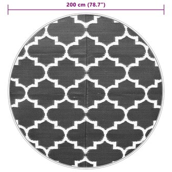 Buitentapijt ARAKIL &Oslash; 200 cm polypropeen blauw 6
