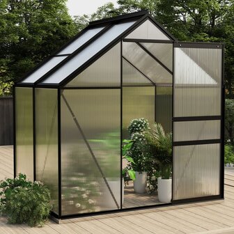 Tuinkas 2,47 m&sup3; aluminium antracietkleurig 1