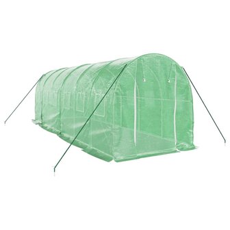 Tuinkas met stalen frame 12 m&sup2; 6x2x2 m groen 3