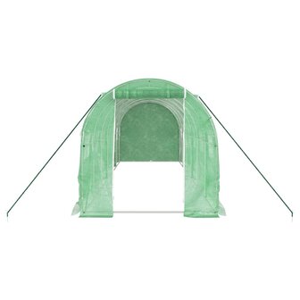 Tuinkas met stalen frame 12 m&sup2; 6x2x2 m groen 4