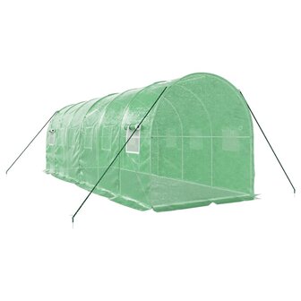 Tuinkas met stalen frame 12 m&sup2; 6x2x2 m groen 6