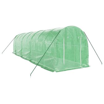 Tuinkas met stalen frame 16 m&sup2; 8x2x2 m groen 3