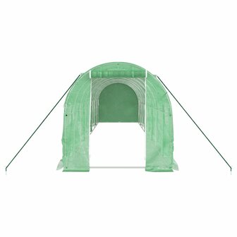 Tuinkas met stalen frame 16 m&sup2; 8x2x2 m groen 4