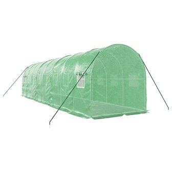 Tuinkas met stalen frame 16 m&sup2; 8x2x2 m groen 6