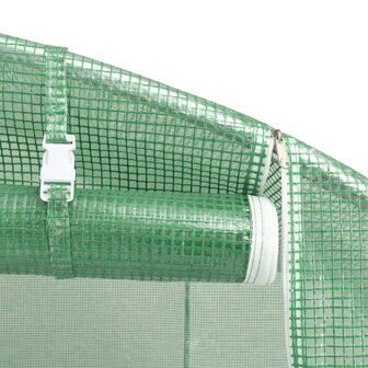 Tuinkas met stalen frame 16 m&sup2; 8x2x2 m groen 8
