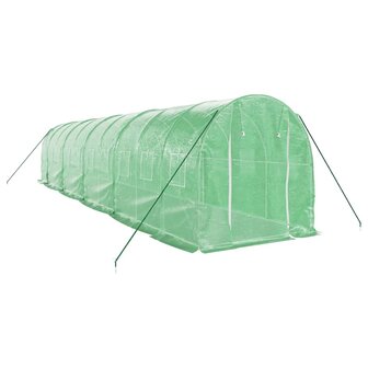 Tuinkas met stalen frame 20 m&sup2; 10x2x2 m groen 3