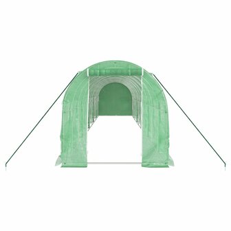 Tuinkas met stalen frame 20 m&sup2; 10x2x2 m groen 4