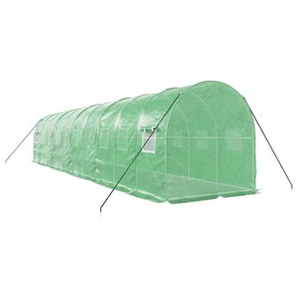 Tuinkas met stalen frame 20 m&sup2; 10x2x2 m groen 6