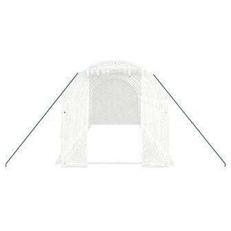 Tuinkas met stalen frame 12 m&sup2; 6x2x2 m wit 4