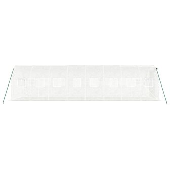 Tuinkas met stalen frame 16 m&sup2; 8x2x2 m wit 5