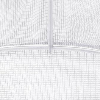 Tuinkas met stalen frame 16 m&sup2; 8x2x2 m wit 9