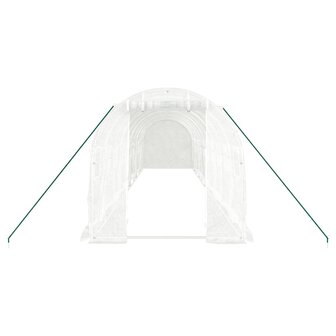 Tuinkas met stalen frame 20 m&sup2; 10x2x2 m wit 4